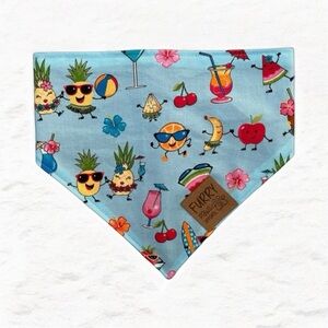 DOG Bandana - The Sunny Day Fruit Pawty - Size M Medium
